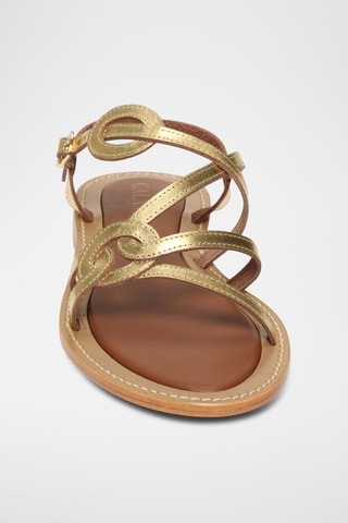 Sandalias de piel - Dorado