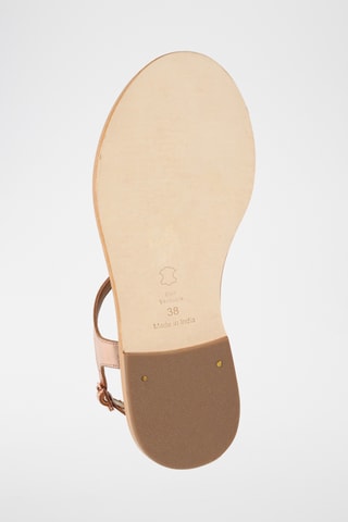 Sandalias de piel caprina - Rosa dorado