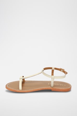 Sandalias de piel caprina - Crudo