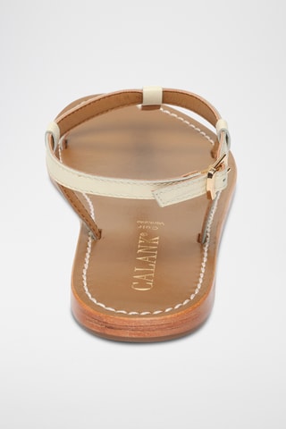 Sandalias de piel caprina - Crudo