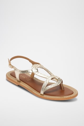 Sandalias de piel caprina - Dorado