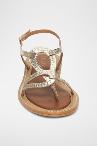 Sandalias de piel caprina - Dorado