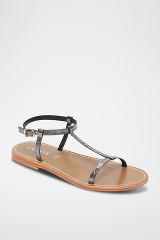 Sandalias de piel caprina - Negro