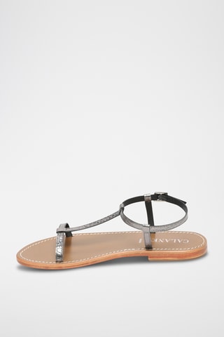 Sandalias de piel caprina - Negro