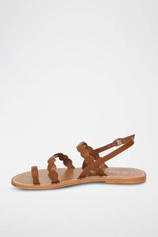 Sandalias de piel - Camel