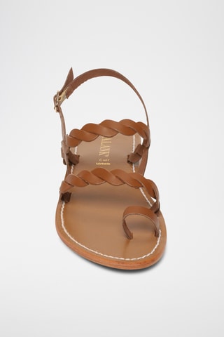 Sandalias de piel - Camel