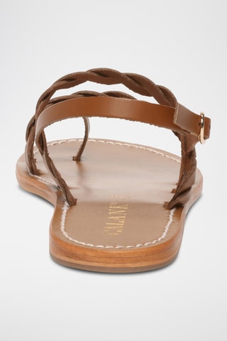 Sandalias de piel - Camel