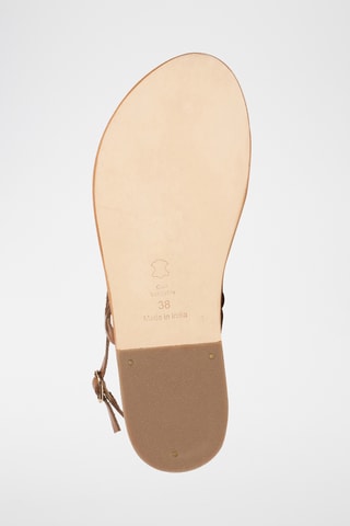Sandalias de piel - Camel