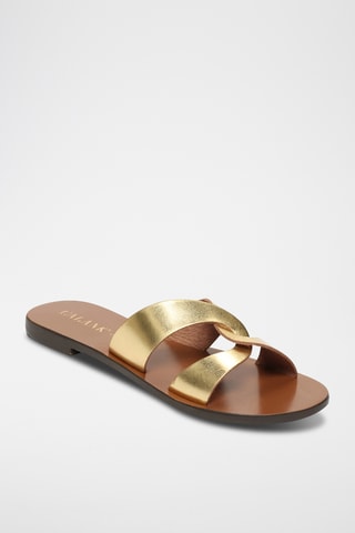 Sandalias de piel - Dorado
