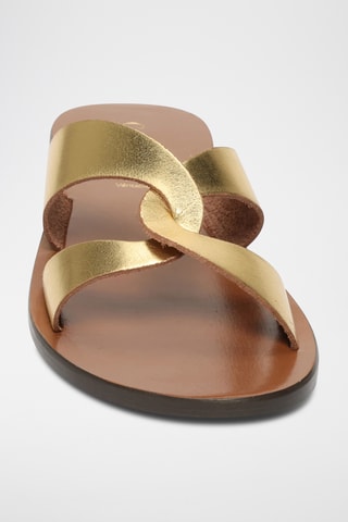 Sandalias de piel - Dorado