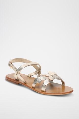 Sandalias de piel napa - Dorado
