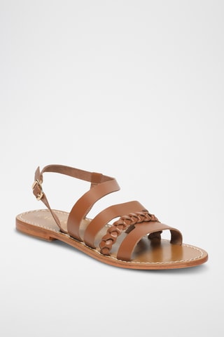 Sandalias de piel - Camel