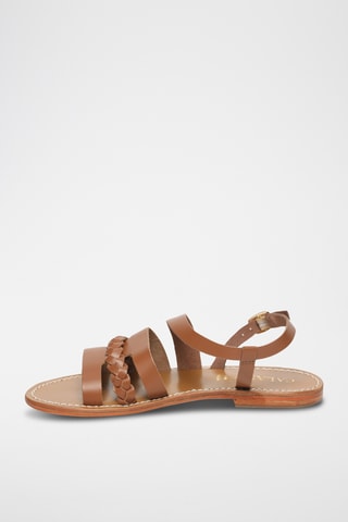 Sandalias de piel - Camel