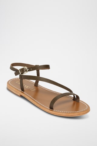 Sandalias de piel - Caqui