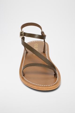 Sandalias de piel - Caqui