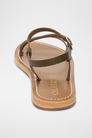 Sandalias de piel - Caqui