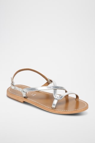 Sandalias de piel caprina - Plateado