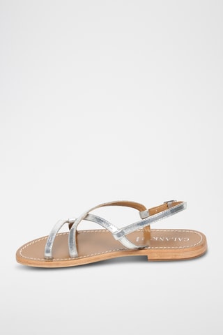 Sandalias de piel caprina - Plateado