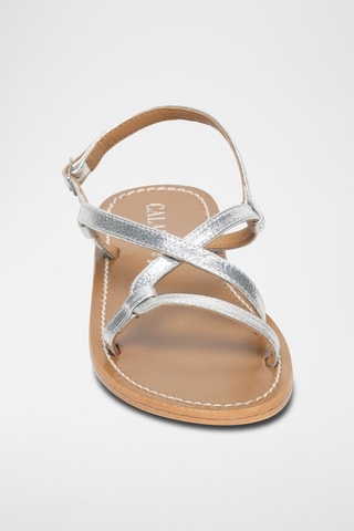 Sandalias de piel caprina - Plateado