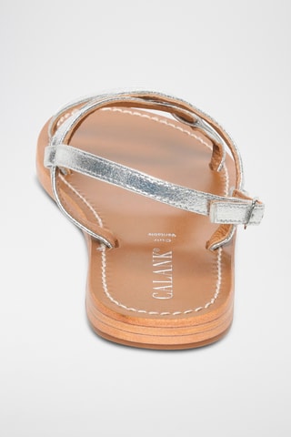Sandalias de piel caprina - Plateado