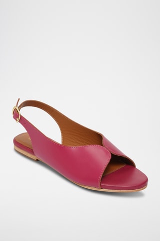 Sandalias de piel - Rojo