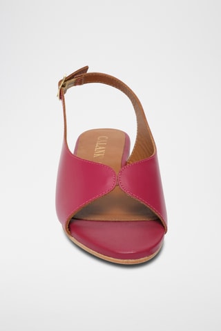 Sandalias de piel - Rojo