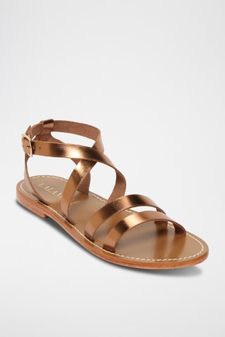 Sandalias de piel - Marrón