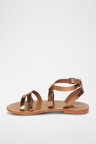 Sandalias de piel - Marrón