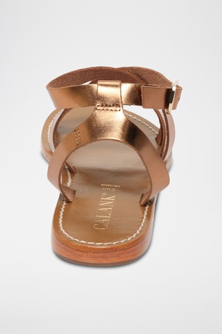 Sandalias de piel - Marrón