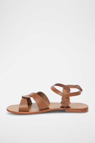 Sandalias de piel - Camel