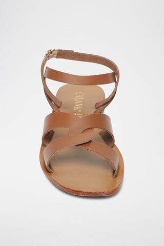 Sandalias de piel - Camel