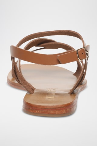 Sandalias de piel - Camel
