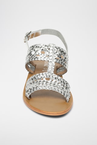 Sandalias de piel - Plateado
