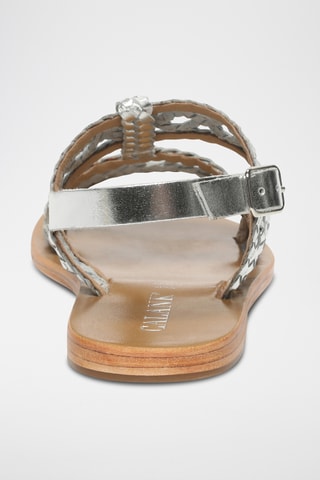 Sandalias de piel - Plateado