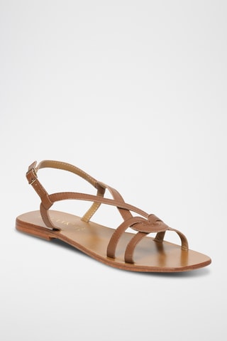 Sandalias de piel caprina - Camel