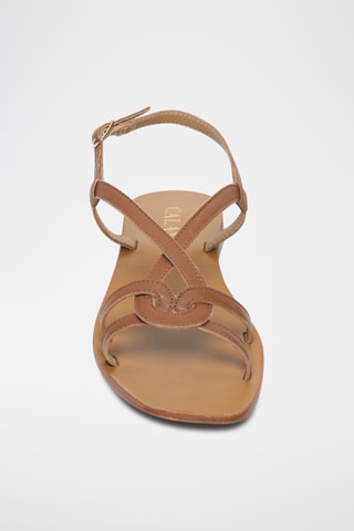 Sandalias de piel caprina - Camel
