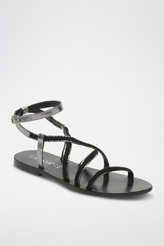 Sandalias de piel caprina - Negro