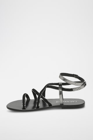 Sandalias de piel caprina - Negro