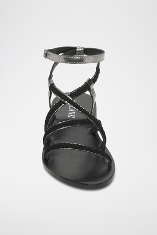Sandalias de piel caprina - Negro