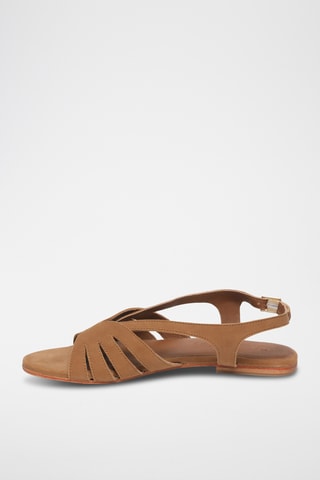 Sandalias de piel caprina nobuk - Camel