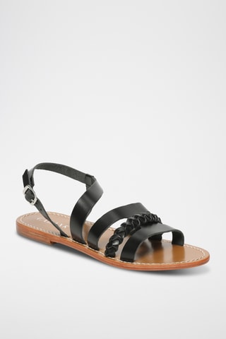 Sandalias de piel - Negro