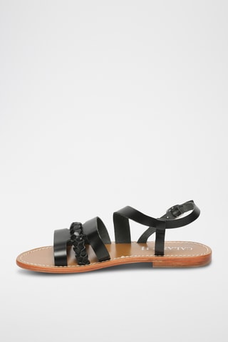 Sandalias de piel - Negro