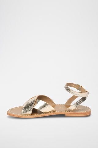 Sandalias de piel caprina - Dorado