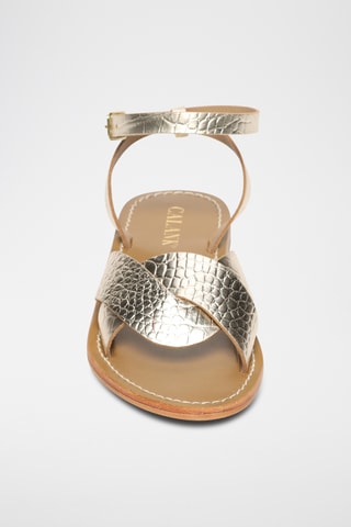 Sandalias de piel caprina - Dorado