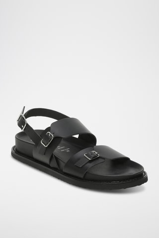 Sandalias de piel - Negro
