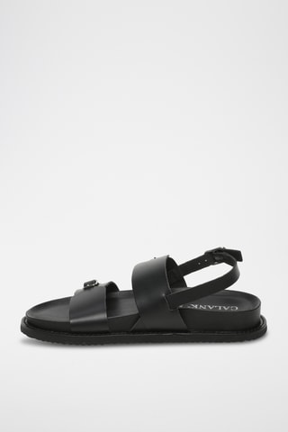 Sandalias de piel - Negro