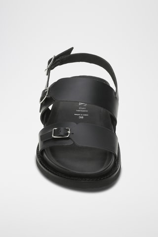 Sandalias de piel - Negro