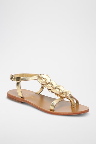 Sandalias de piel caprina - Dorado