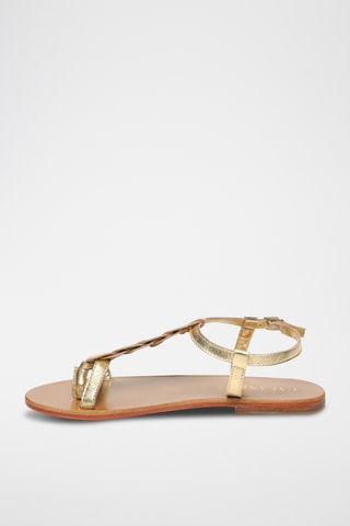 Sandalias de piel caprina - Dorado