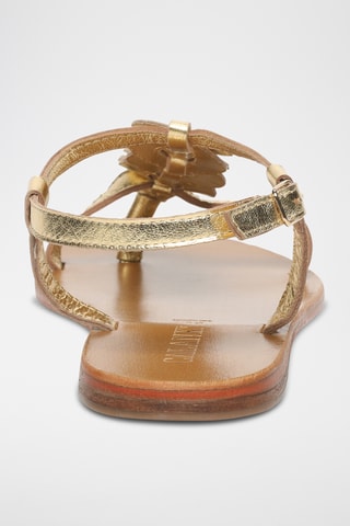 Sandalias de piel caprina - Dorado